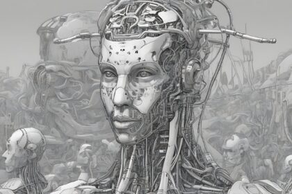 An AI Robot - Created with Freepik AI Image Generator