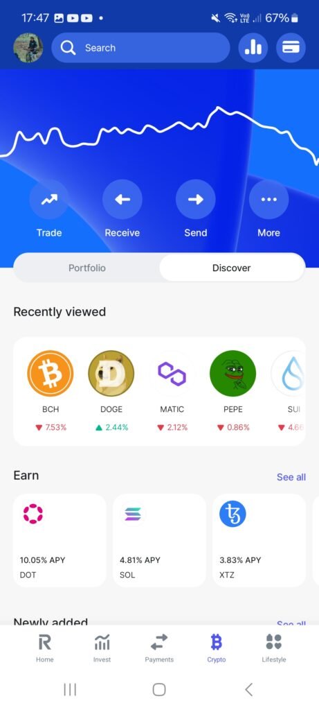 Revolut - Cryptocurrencies Discover Page 1