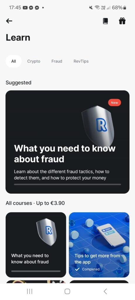 Revolut - Learn Page
