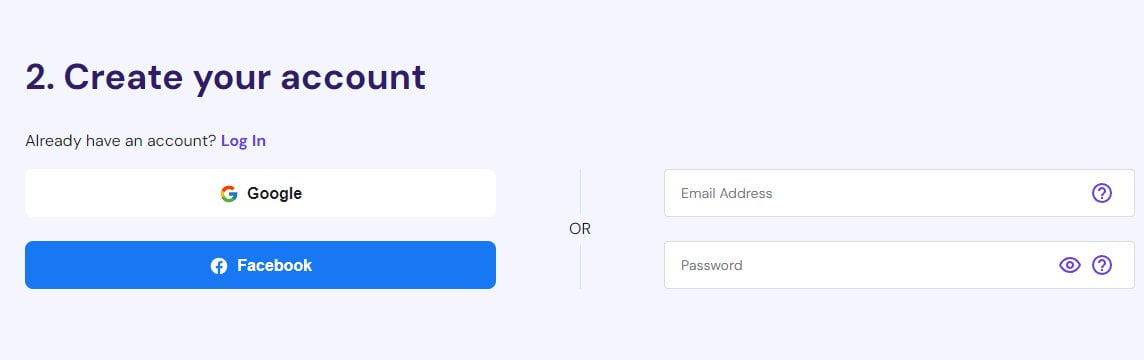 Hostinger - Create an account