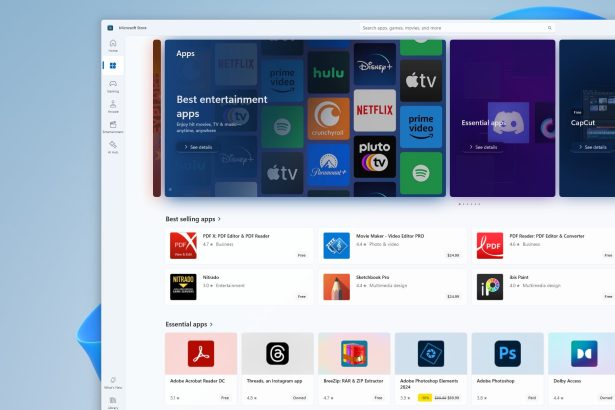 Microsoft Store - Apps Section