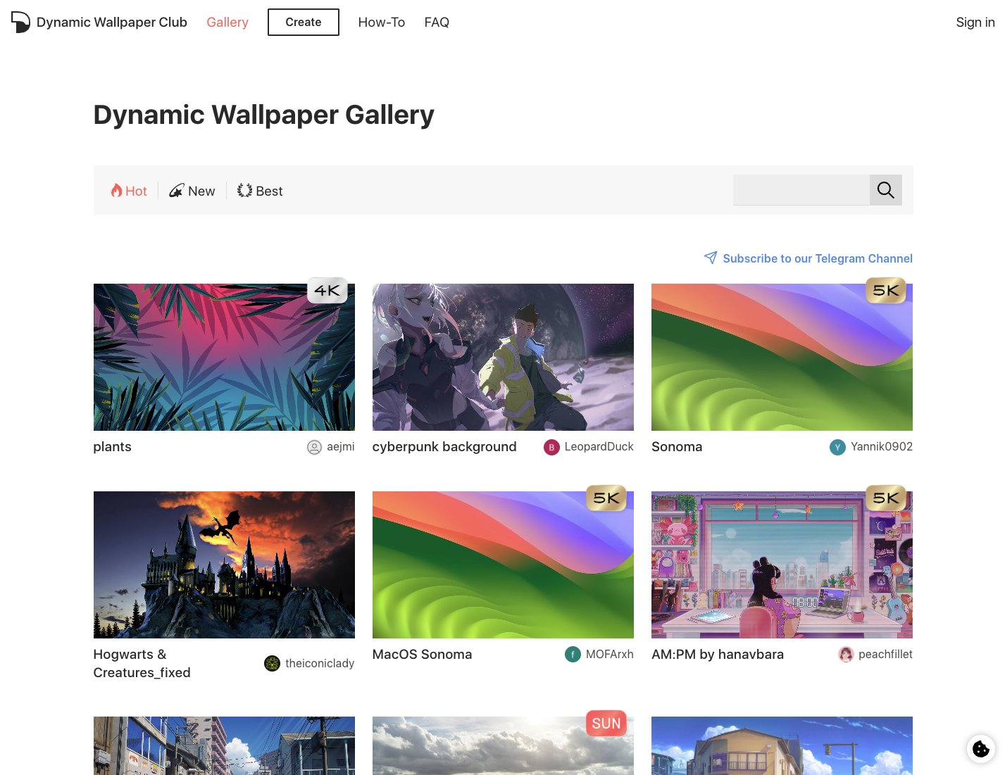 Dynamic Wallpaper Club