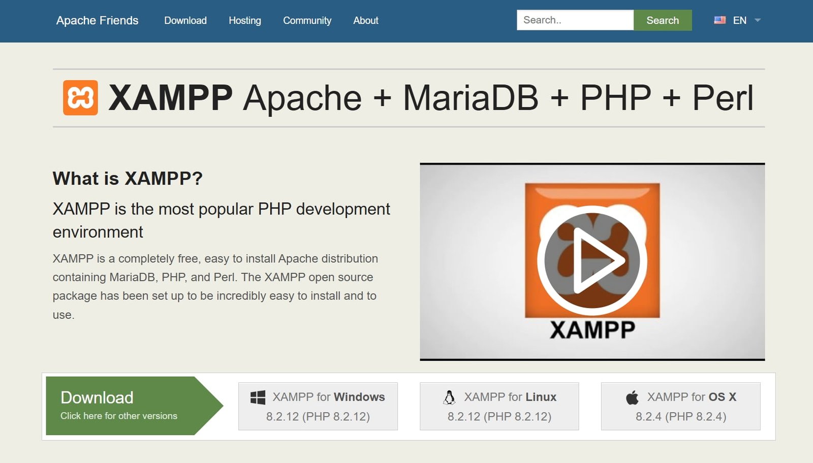 Apache Friends - Download XAMPP