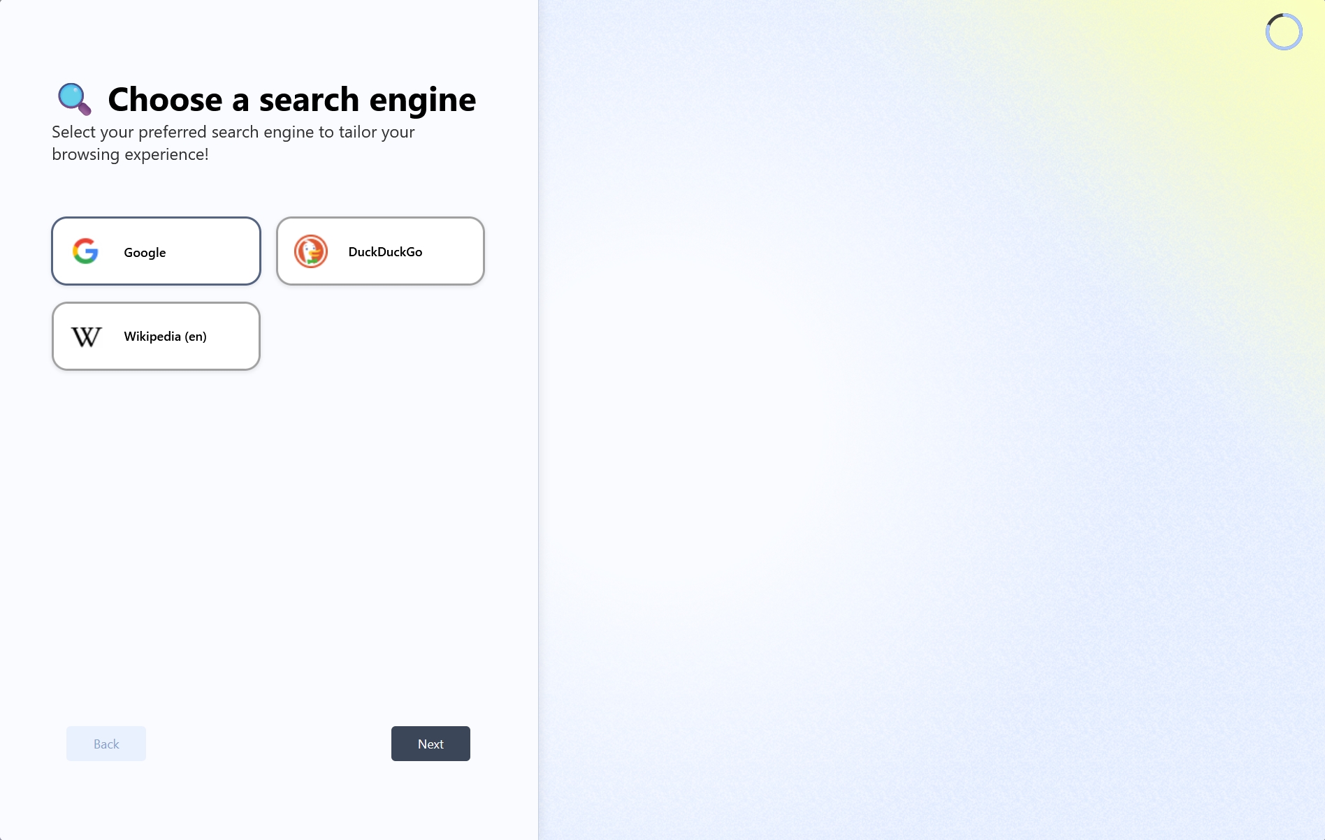 Zen Browser - Choose a default search engine