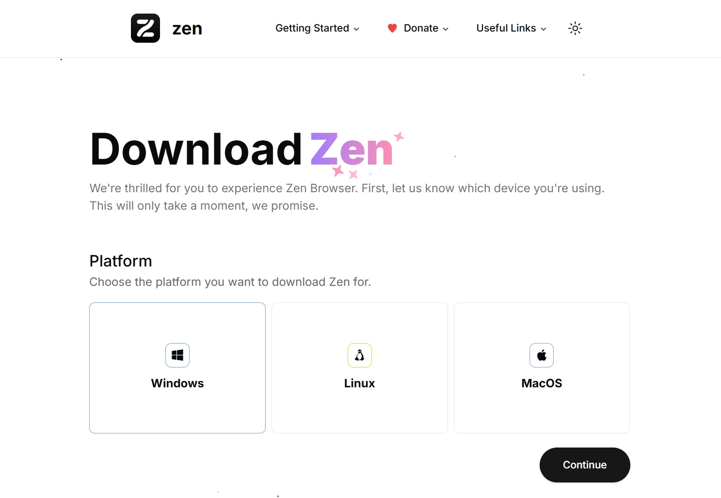 Zen Browser - Download Page