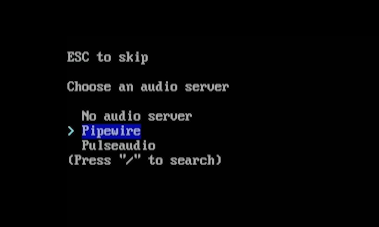 Arch Linux Installation Guide - 5 Audio Server Pipewire