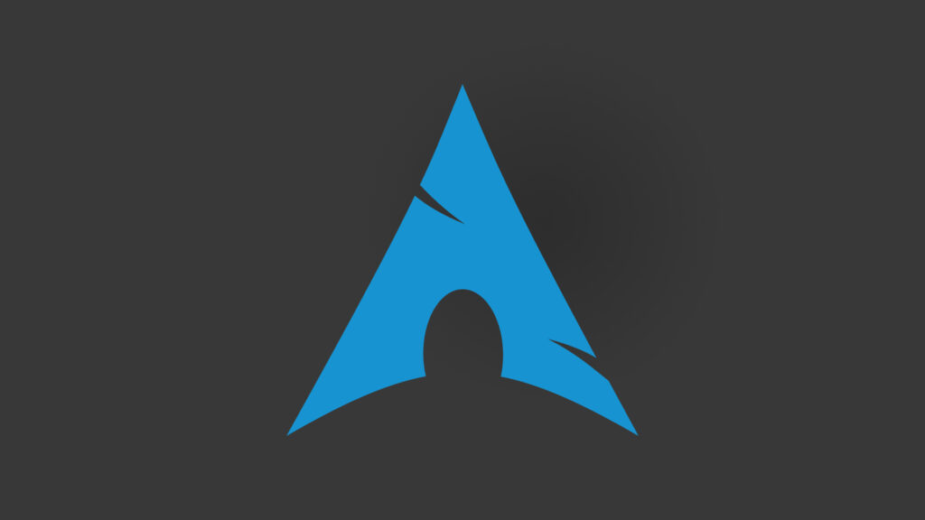 Arch Linux Logo in Dark Background