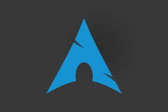 Arch Linux Logo in Dark Background