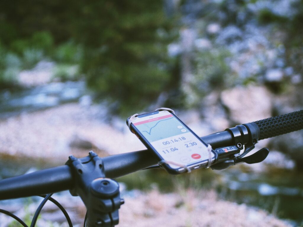 Strava App on an MTB Bike