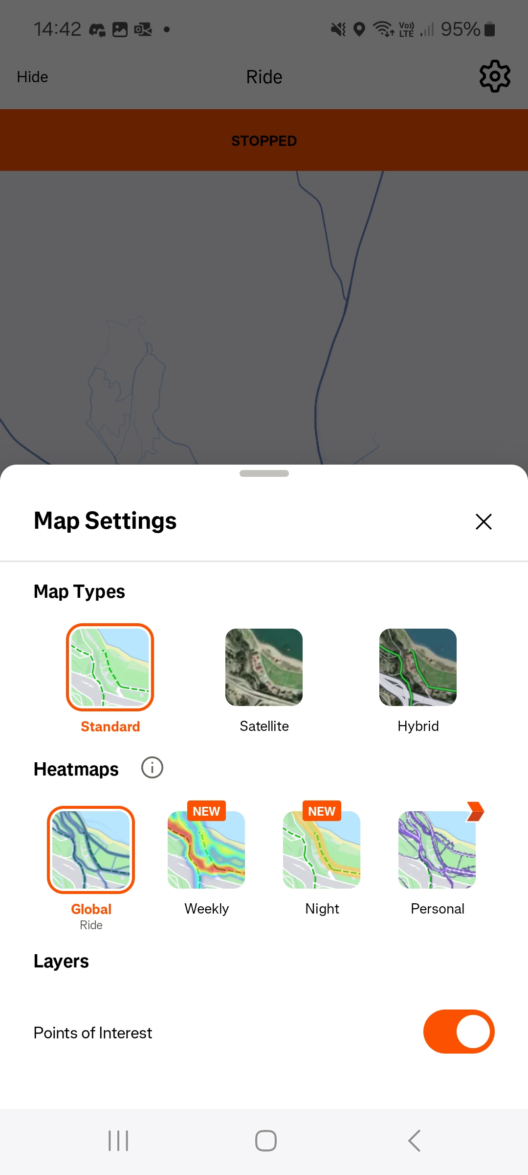 Strava - Map Type