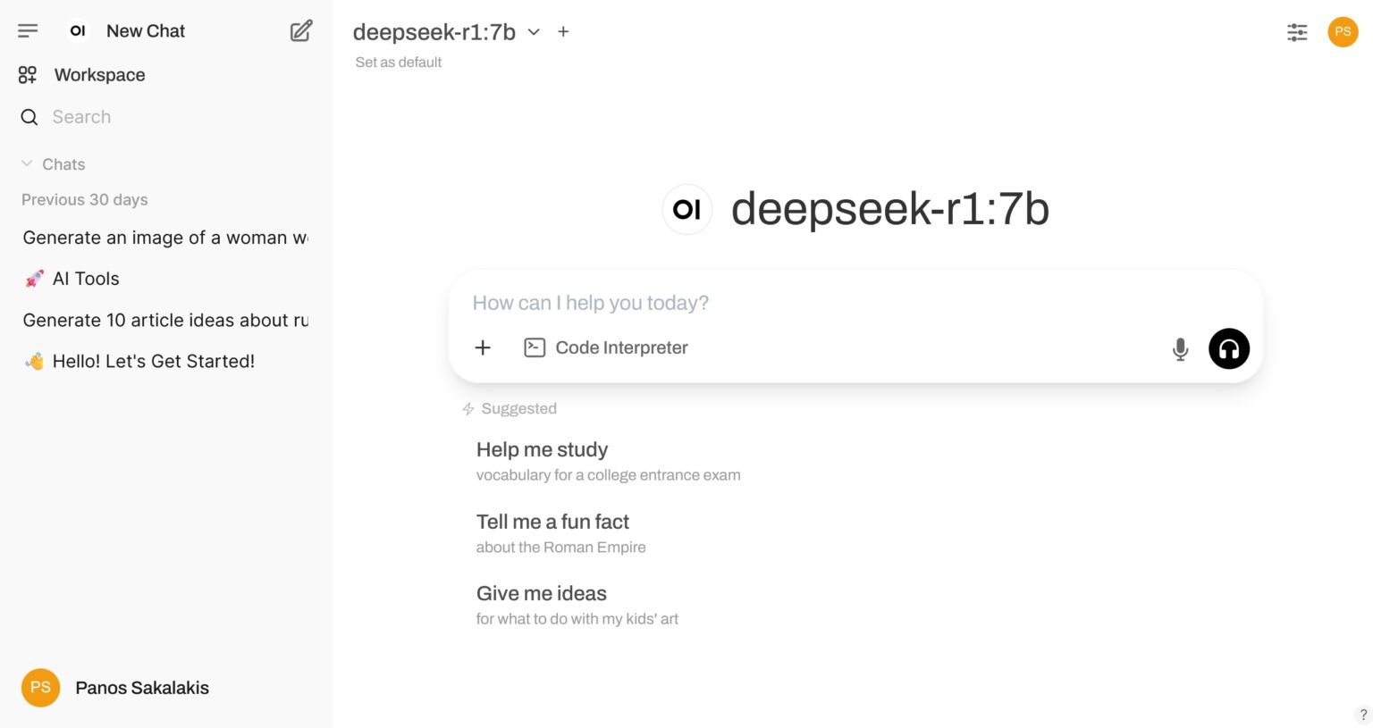 Ollama - WebUI - DeepSeek
