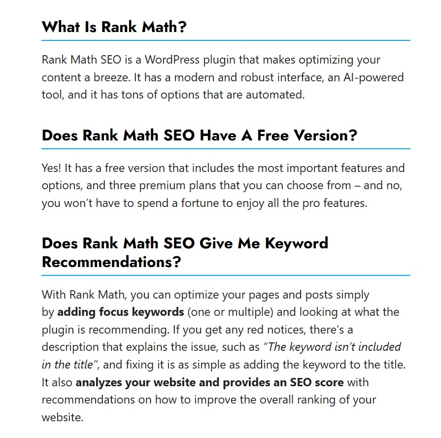Rank Math SEO - Underline Accent