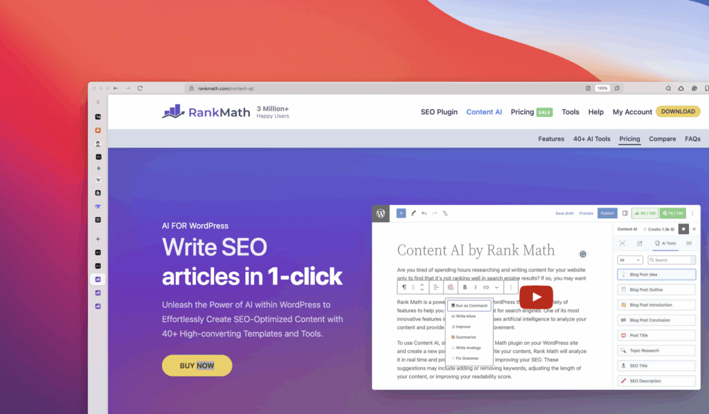 Rank Math SEO - Content AI