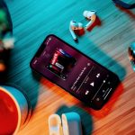 Spotify playing on an iPhone