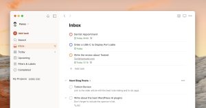 Todoist running on macOS Tahoe 26.0.1