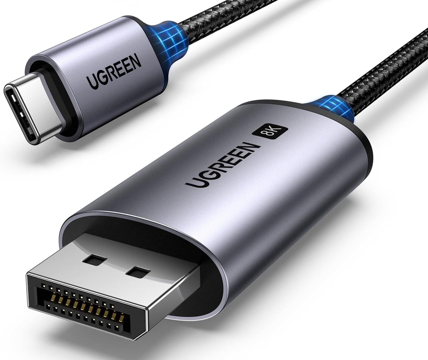 UGREEN USB C to DisplayPort 1.4 Cable 8K@60Hz 4K@240Hz Unidirectional Thunderbolt 4:3 to DisplayPort Cord USB C