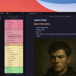 The Novelist - Main Character (Dark Mode)