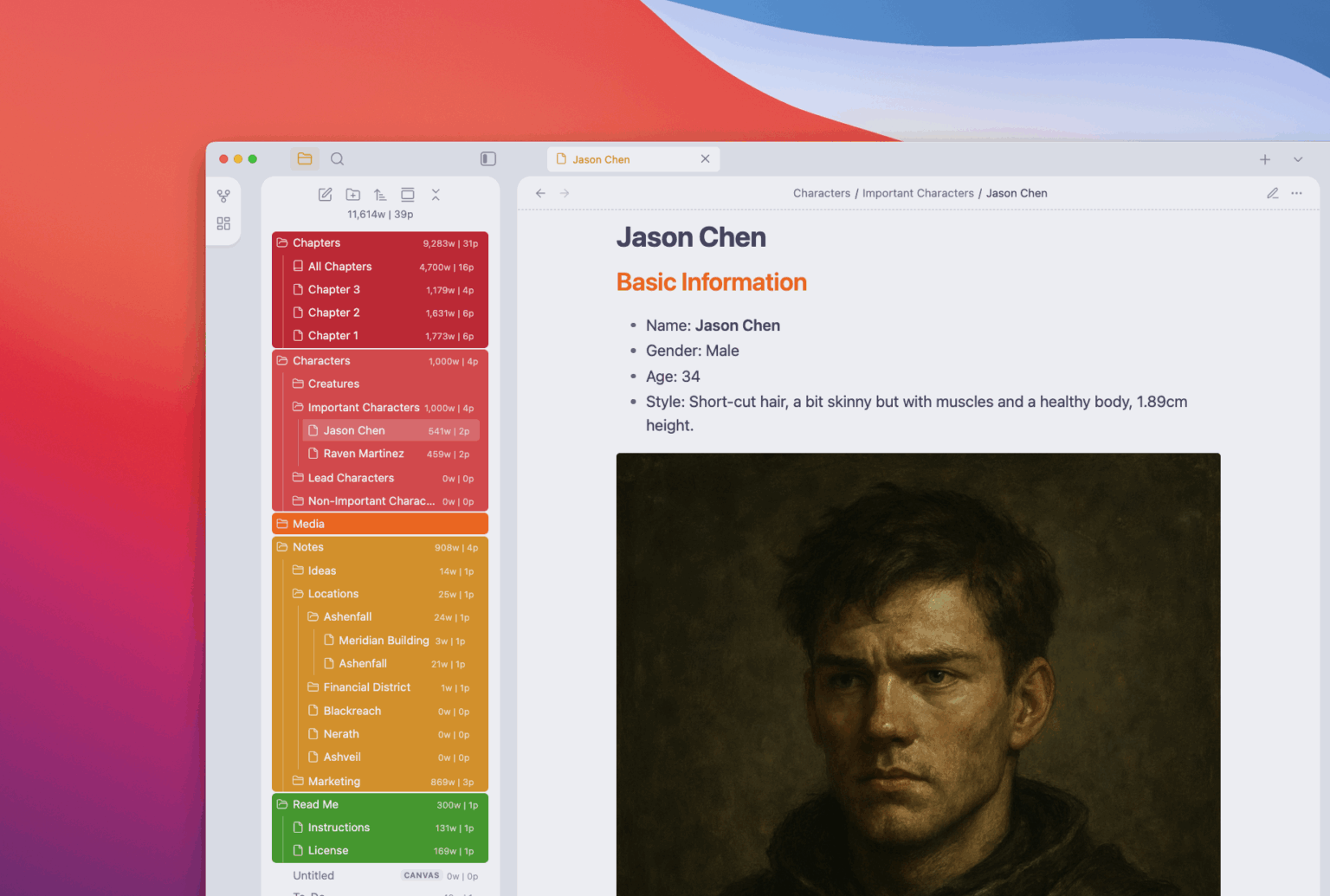 The Novelist - Main Character (Light Mode)