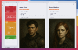The Novelist - Main Characters in Split Tabs (Light Mode)
