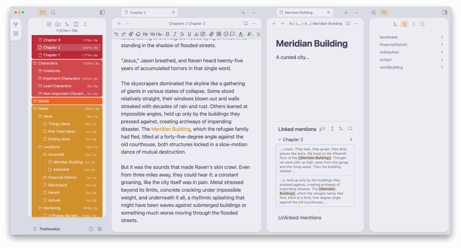 The Novelist - Novel-Writing, Notes, and Mentions (Light Mode)