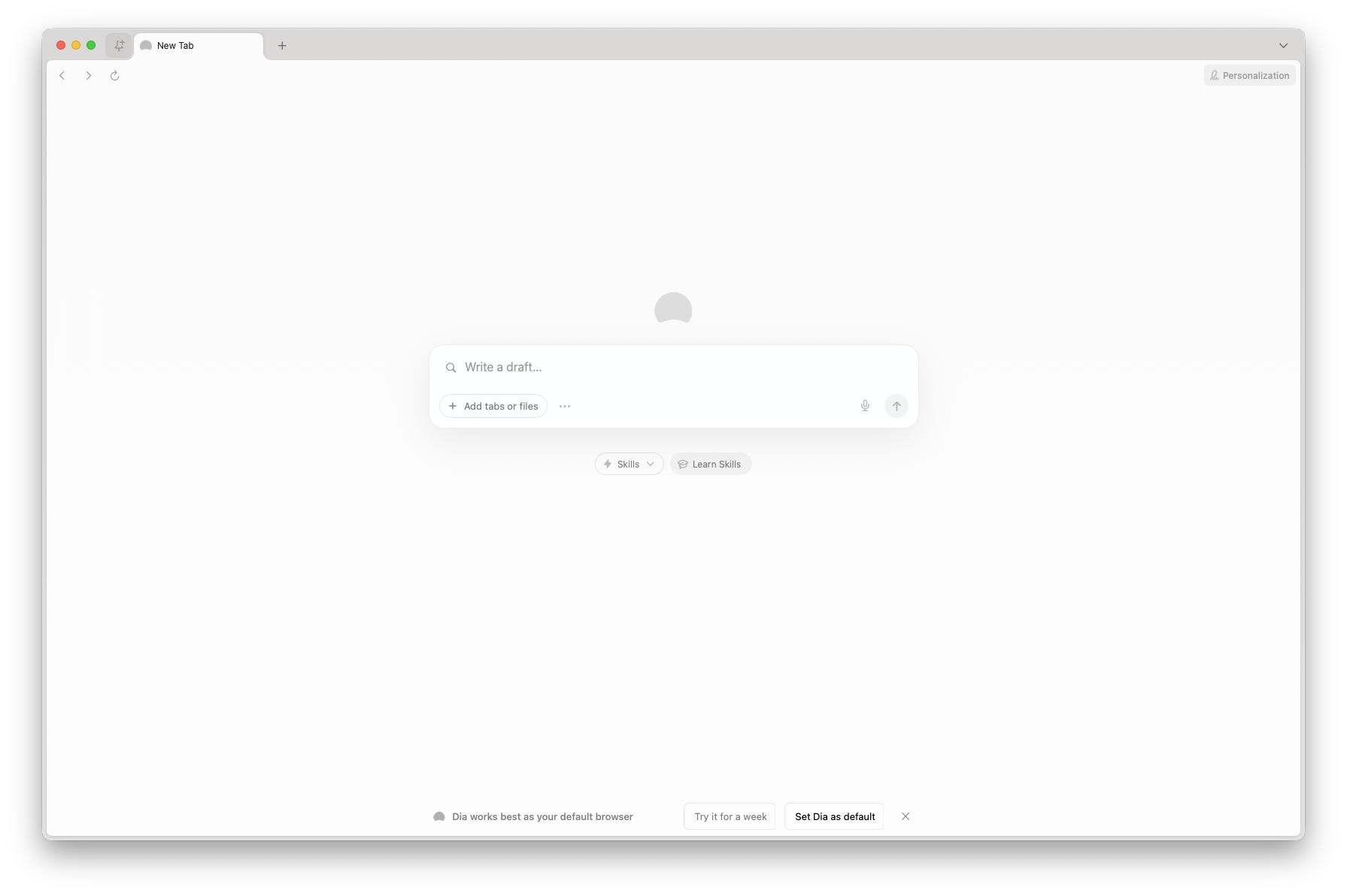 Dia AI Browser - Home