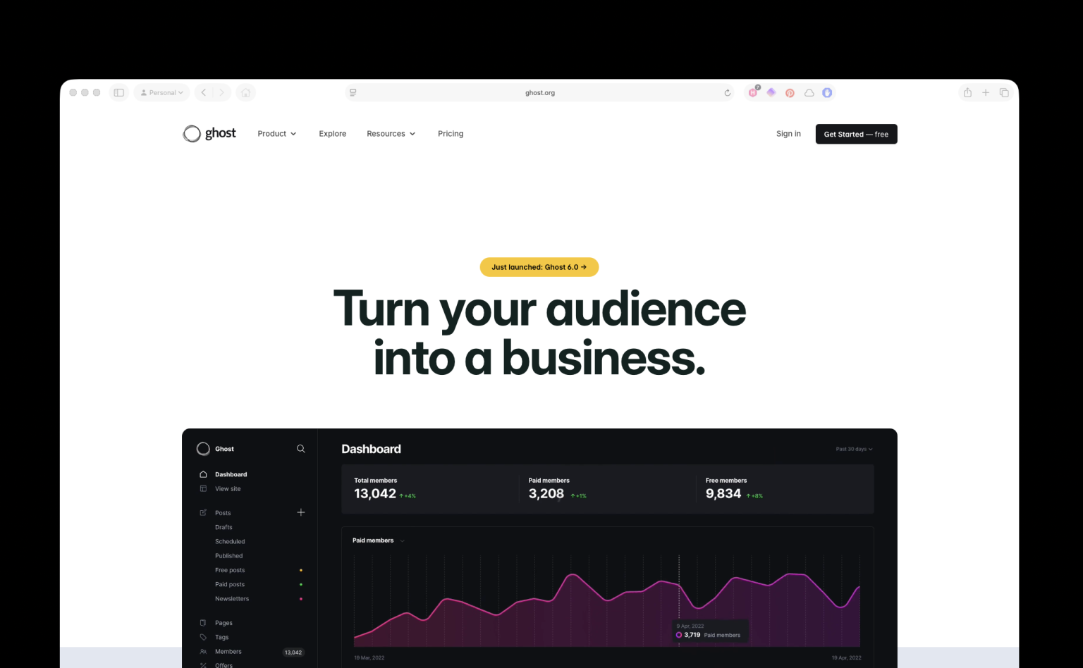 Ghost Blog and Newsletter Platform