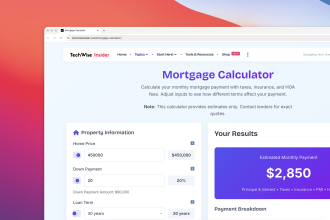 Mortgage Calculator by TechWise Insider