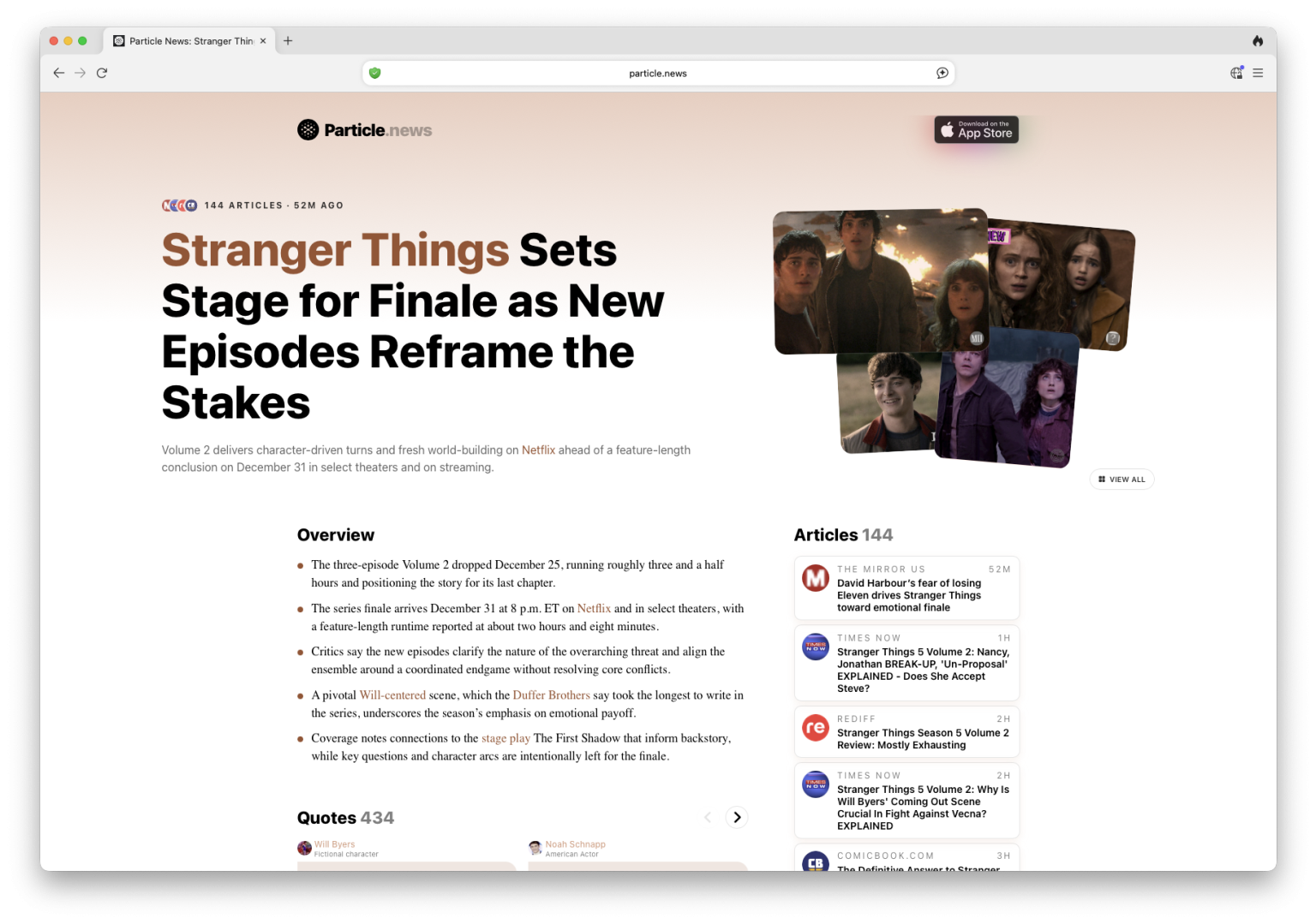 Particle.news - AI News for Strangers things
