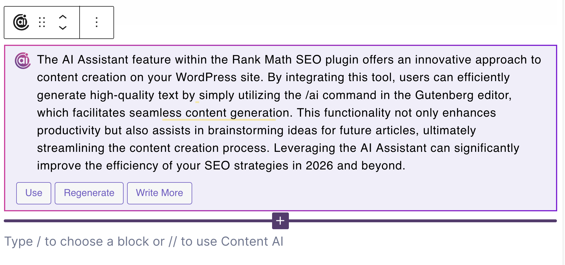 Rank Math SEO - AI Assistant Output