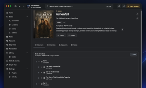 The Novelist - Book Overview (Dark Mode)